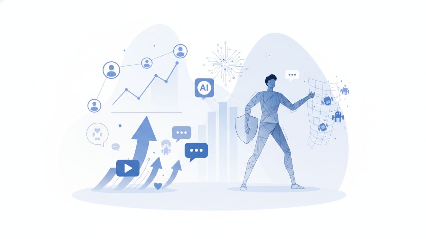 Ilustracija LinkedIn interfejsa sa porastom komentara i video objava