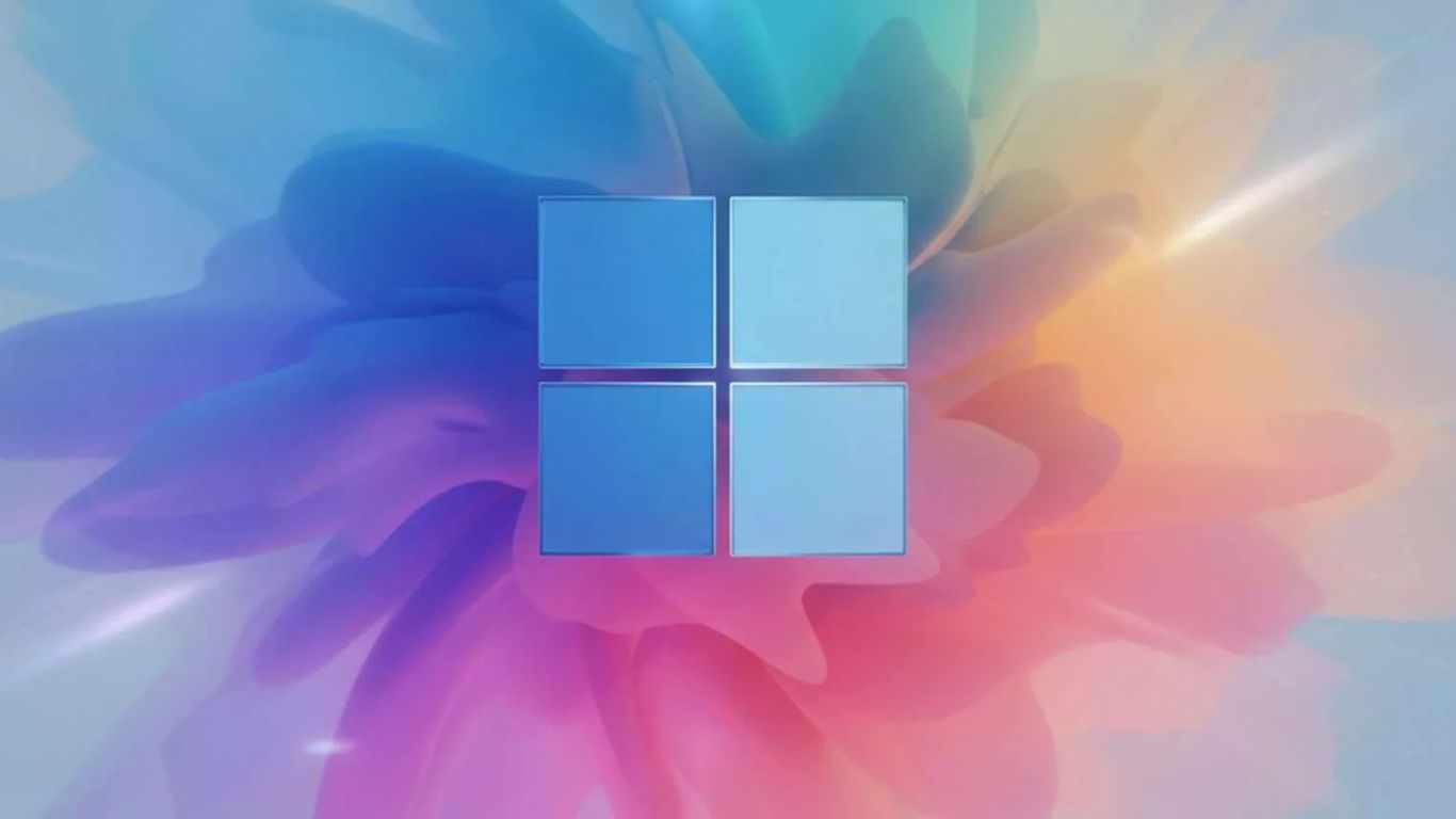 Microsoft logo na šarenoj podlozi