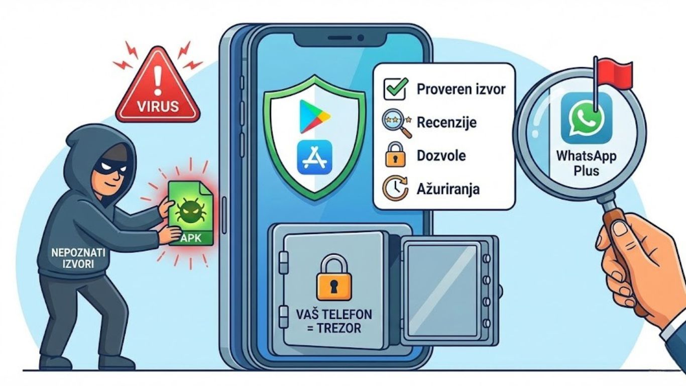 Ilustracija rizika preuzimanja neproverenih informacija