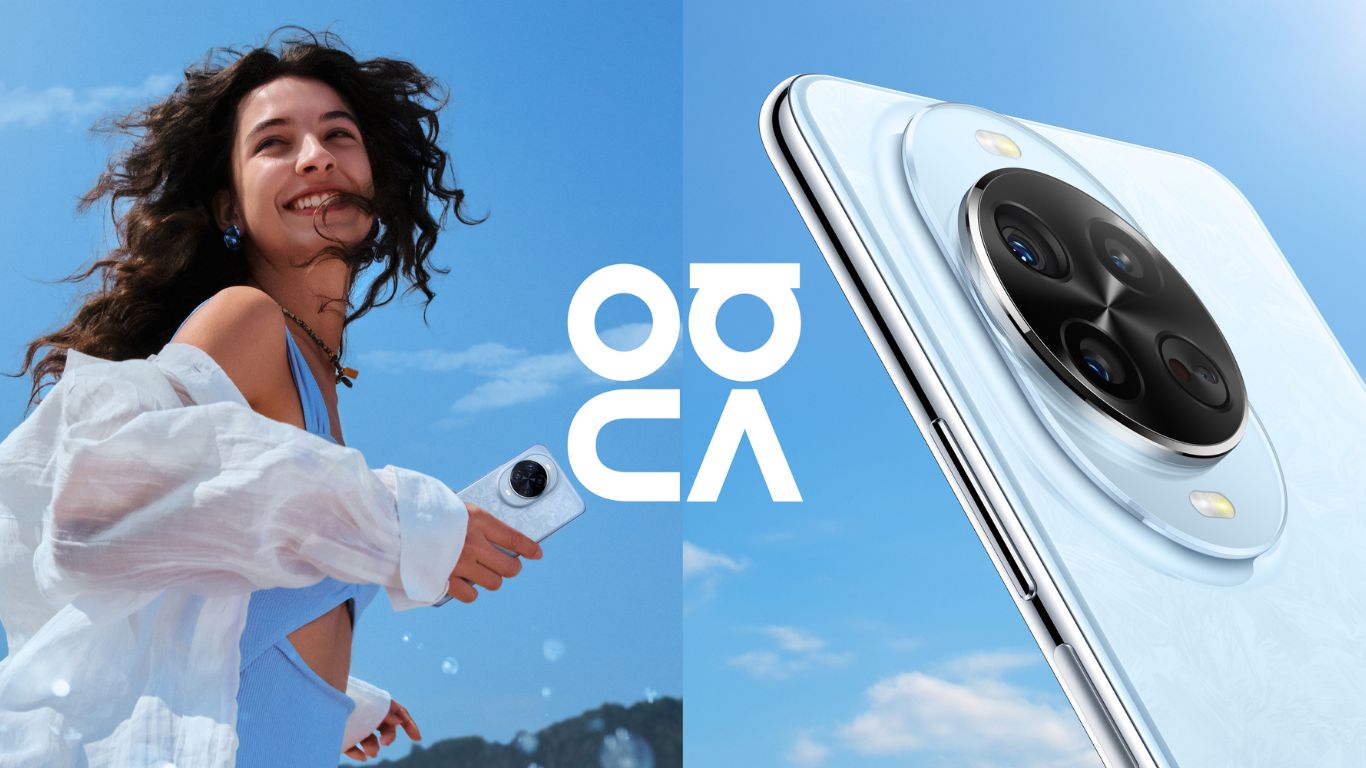 Huawei nova 14 Pro telefon i FreeClip 2 slušalice prikazani zajedno na promotivnoj slici