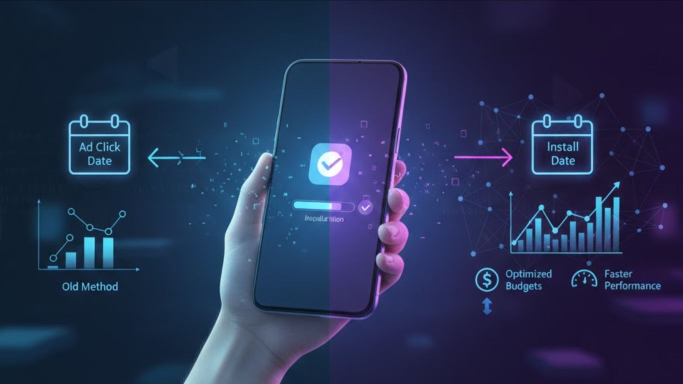 Prikaz Google Ads interfejsa sa podacima o konverzijama i instalacijama mobilnih aplikacija na ekranu.