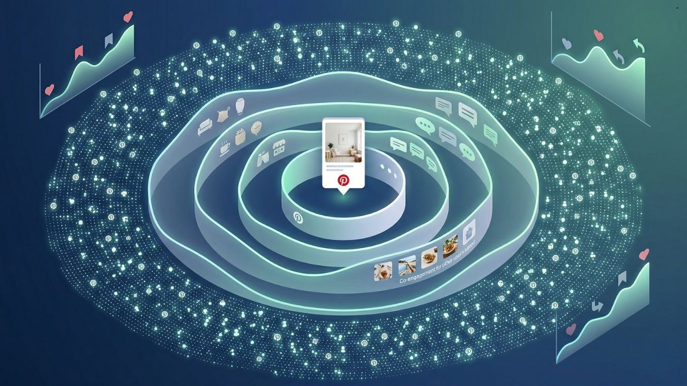 Vizuelni prikaz novog Pinterest feeda koji kombinuje različite, ali tematski povezane ideje za dizajn i modu.