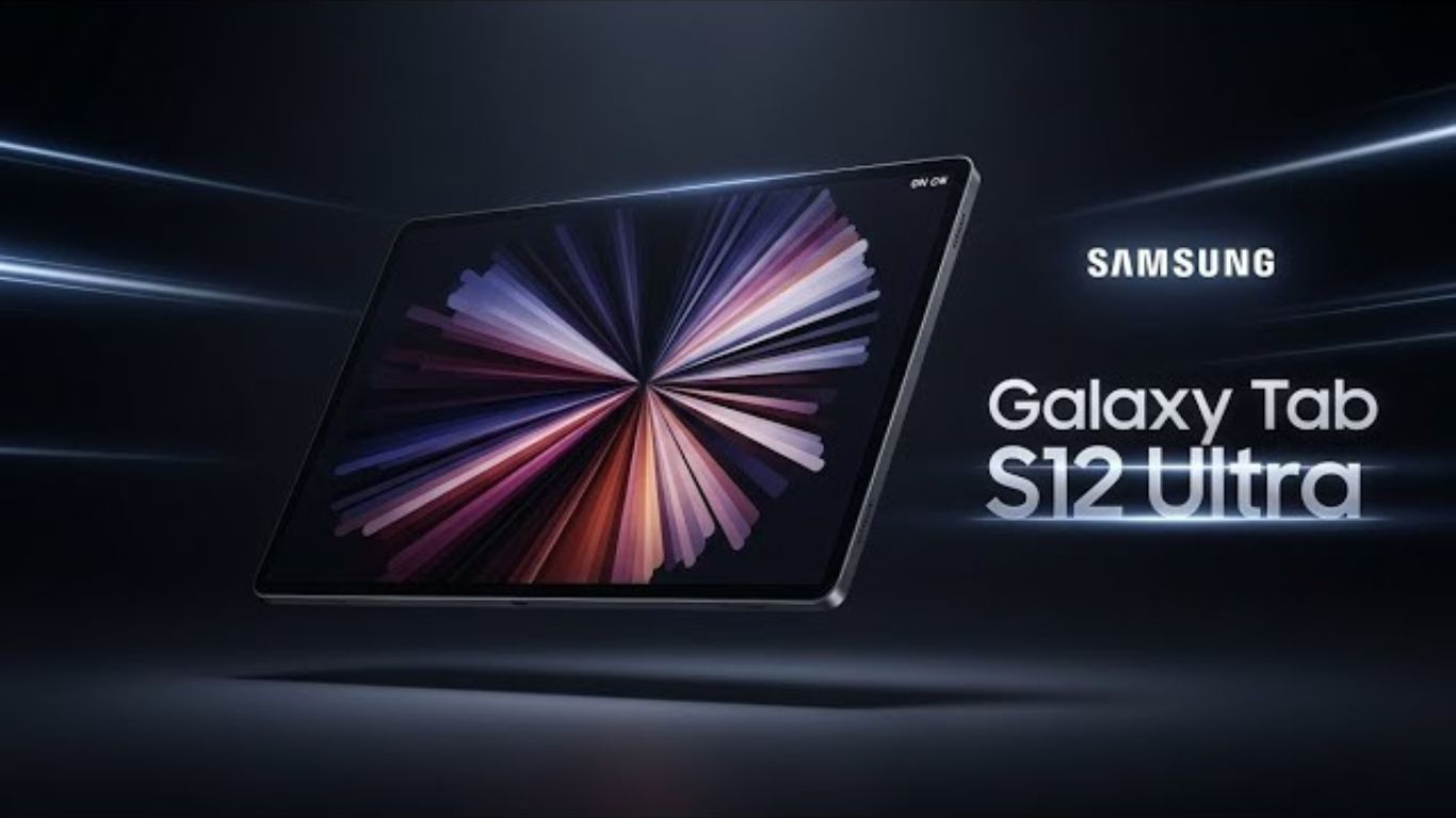 Procureli render Samsung Galaxy Tab S12 Ultra tableta sa tankim okvirima i S Pen olovkom na beloj pozadini