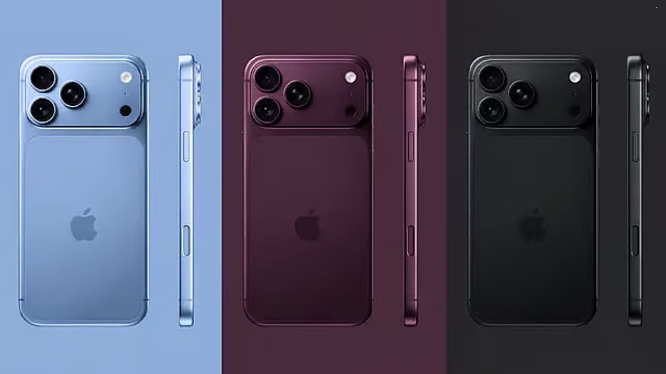 iPhone 18 Pro i iPhone 18 Pro Max u boji Burgundy prikazani sa zadnje strane, sa vidljivim sistemom od tri kamere na uzdignutom platou